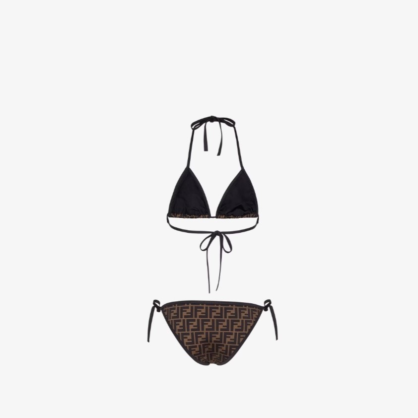 Fendi Brown FF Reversible Bikini